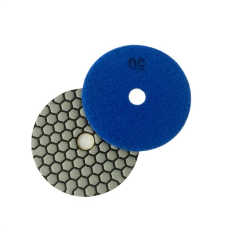 Diamond dry polishing pads